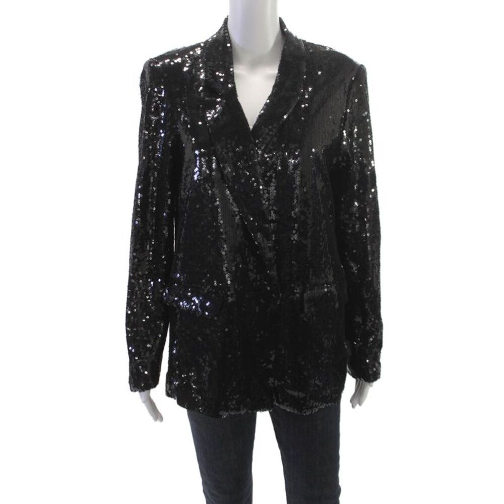 Picadilly Women Blazer Black Button Long Sleeve Size L